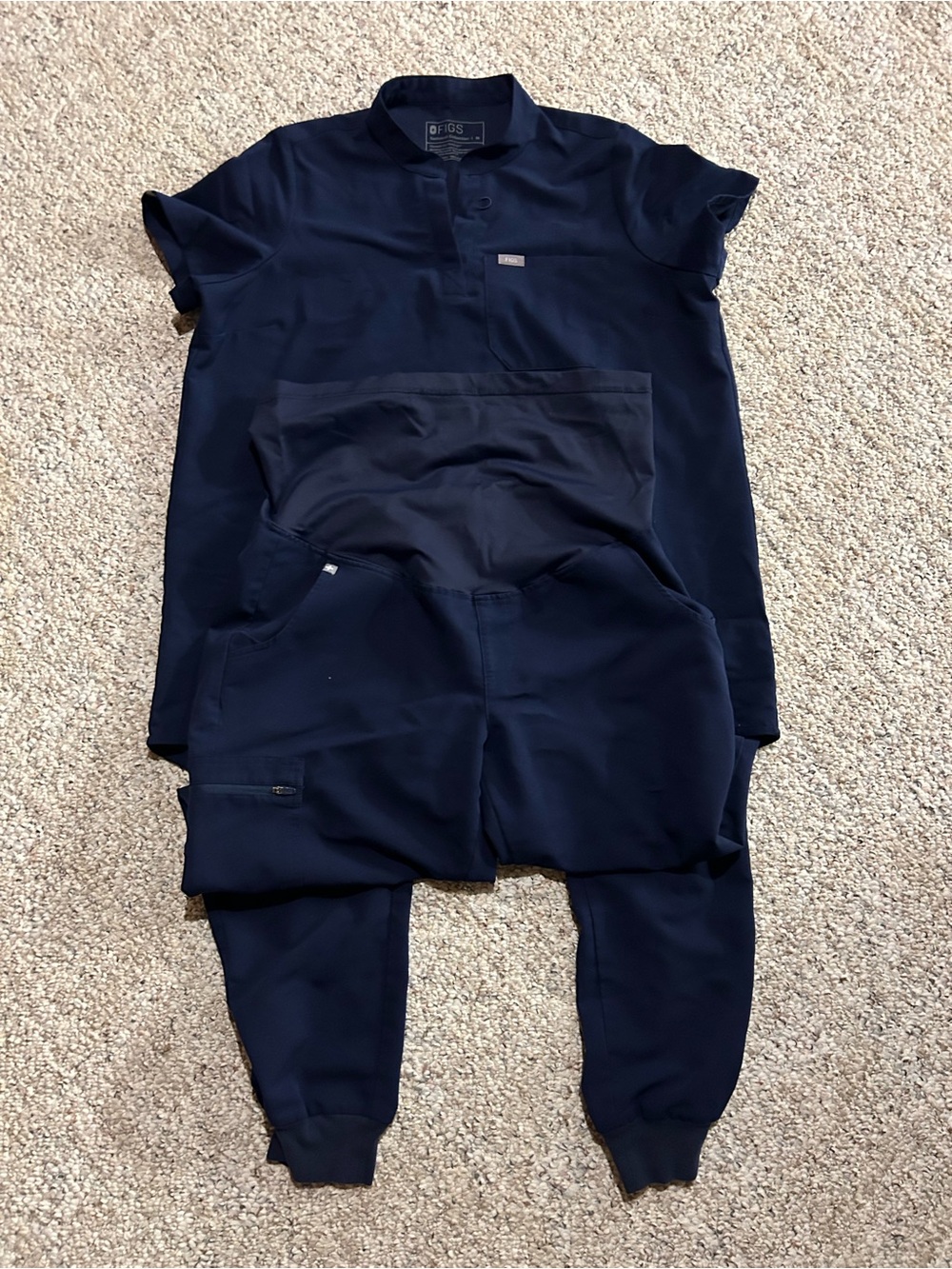 Figs Maternity Navy Scrubs Set